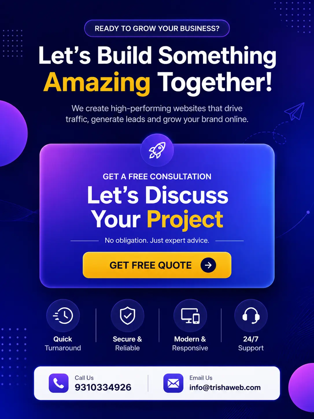 Let's Build Something Amazing Together - Trisha Web