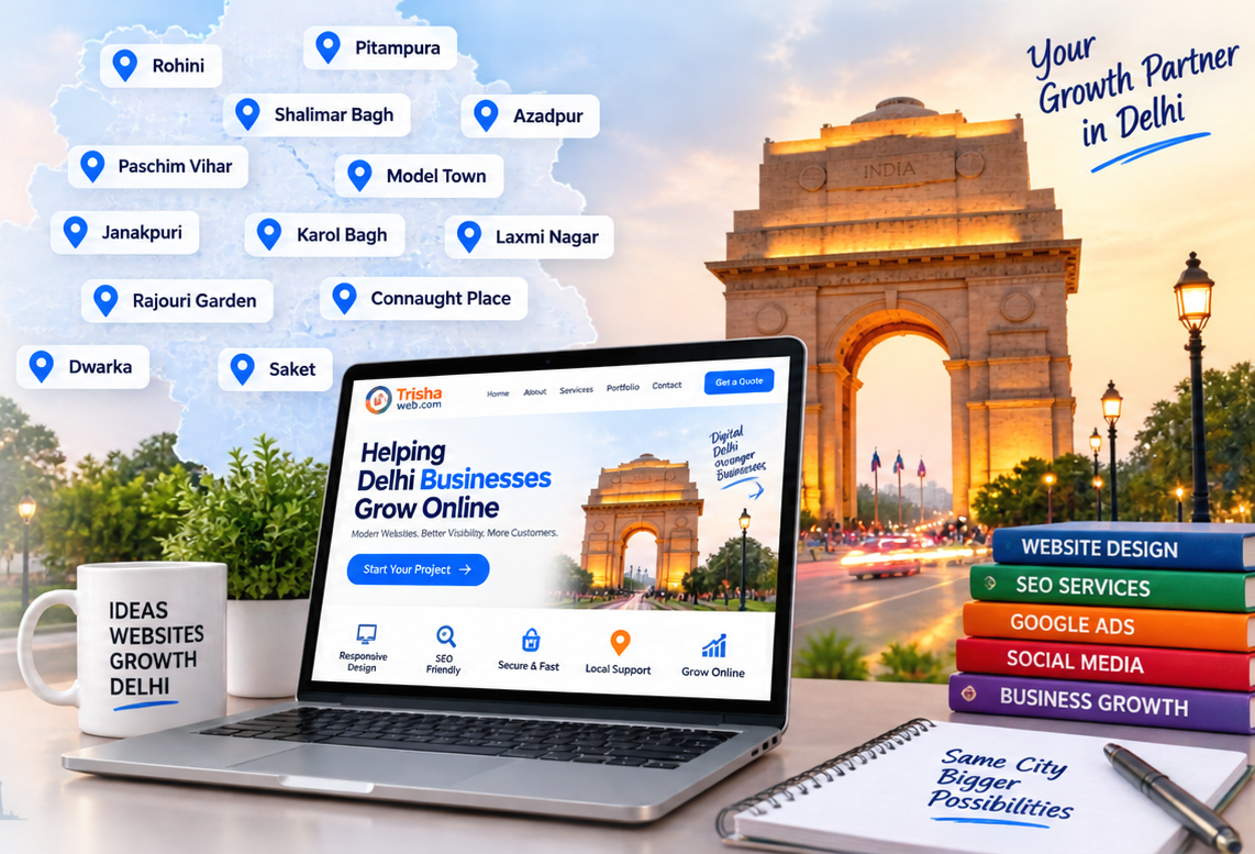 Website services and digital marketing for businesses across Delhi