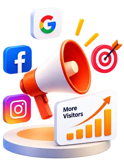 Attract digital growth illustration
